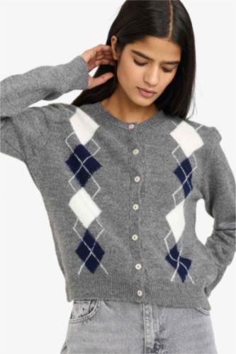 Regular Fit Crew Neck Cardigan