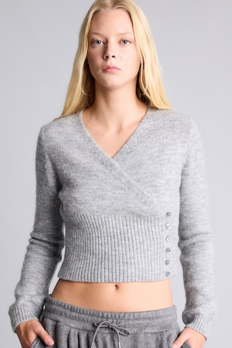 Women Grey Slim Fit Pullover