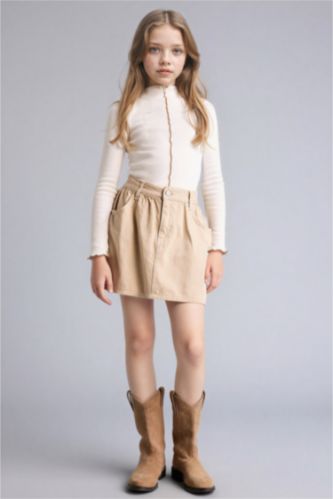 Kız Çocuk - Genç Kız Taş Pamuklu Etek Kız Çocuk