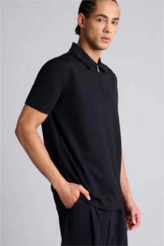 Мужчины Черный Футболка поло Standard Fit с коротким рукавом