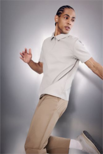 رجالي رمادي فاتح Man Short Sleeve Polo T-shirt