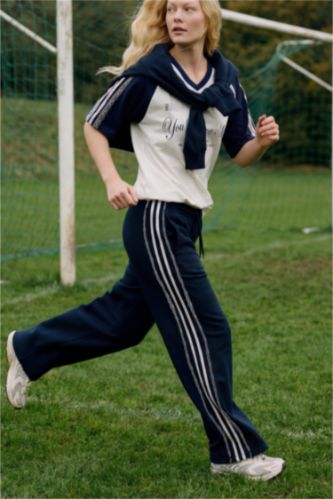 نساء كحلي سروال رياضي واسع