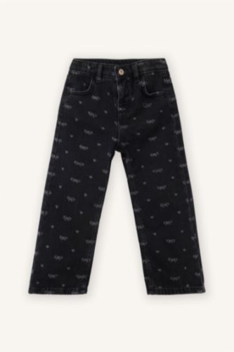 Baby Girl Anthracite Culotte Fit Denim Trousers