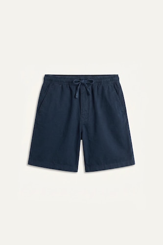 Relaxed Fit 100% Cotton Elastic Waist Bermuda Shorts