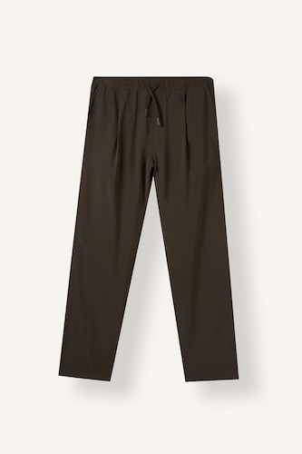 Men Brown Elastic Band Relax Fit Trousers