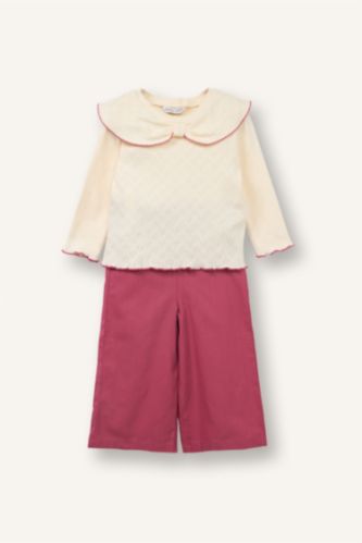Keten Görünümlü 2'li Takım Kız Bebek
