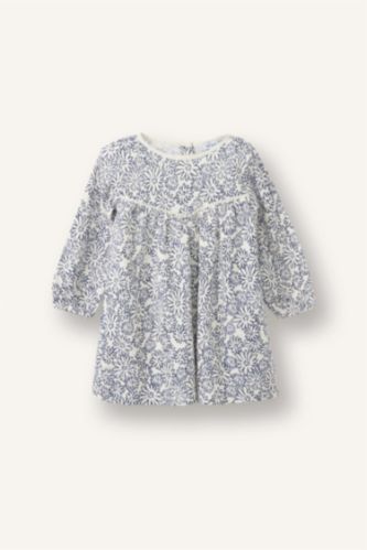 طفلة صغيرة أبيض فستان بيبي بناتي موسلين ردن طويل بياخة مستديرة