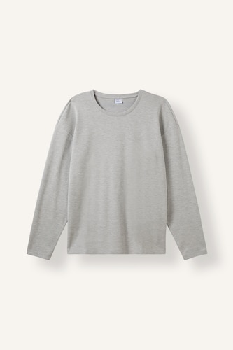 Men Light Grey Boxy Fit Knitted Tops