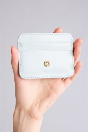 Women Blue Woman Business Card Wallet