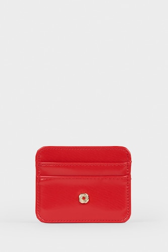 Woman Red Woman Business Card Wallet