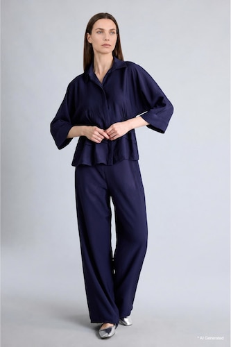 Modal Straight Wide Leg Pants