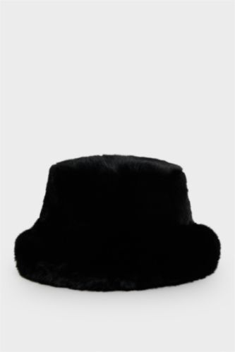 Kadın Suni Kürk Bucket Şapka