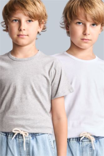 Young Boys - Teen Boys Grey Melange Boy 2 piece Regular Fit Tank Top