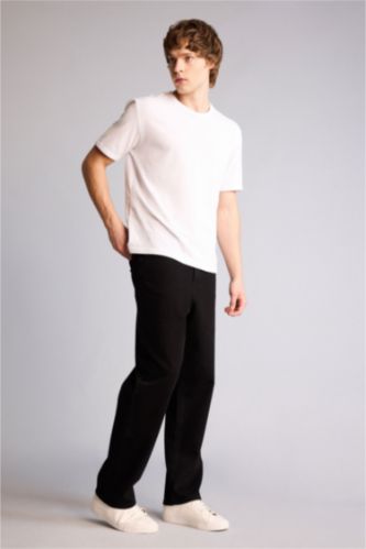 Мужчины Черный Baggy Fit Trousers