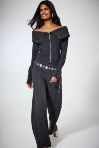 Wide Leg Yumuşak Tuşeli Pantolon