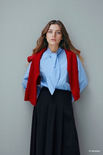 100% Cotton Regular Fit Poplin Long Sleeve Tunic