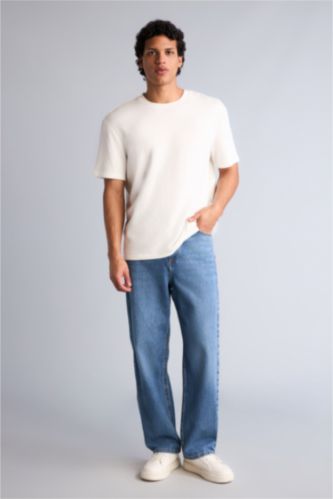 رجالي أزرق بنطلون باجي فيت