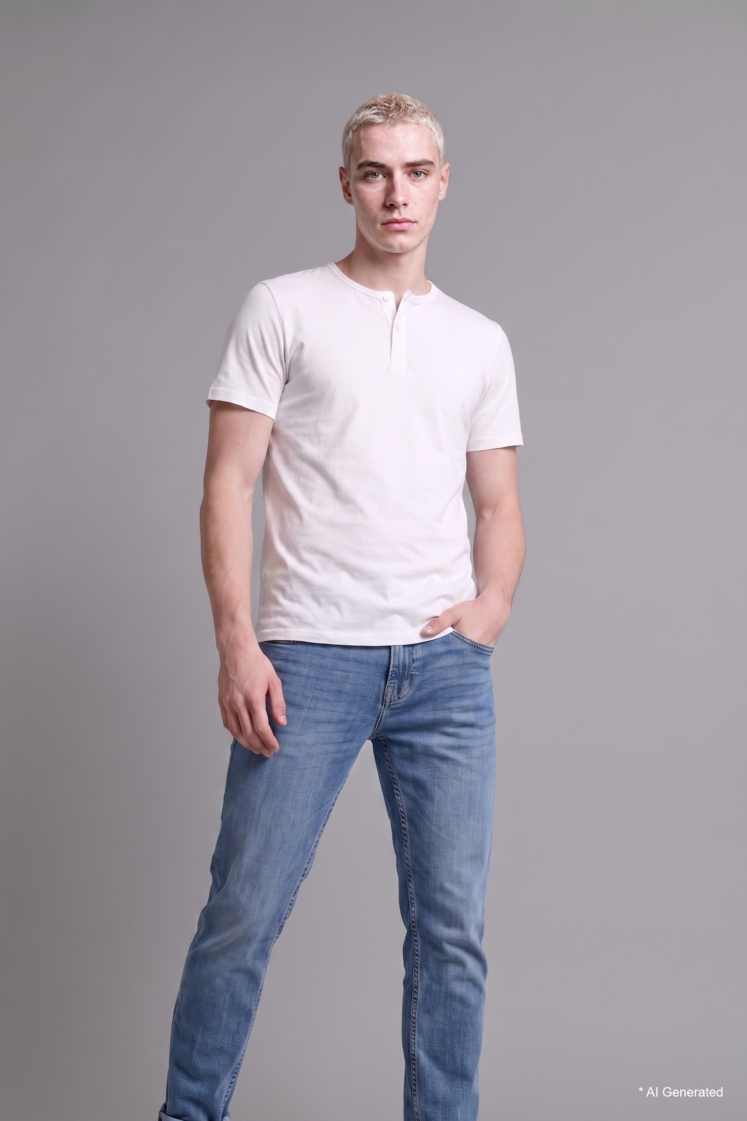 رجال أزرق فاتح Pedro Slim Fit Trousers