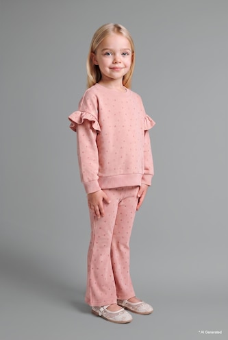 Baby Girl Printed Sweatshirt Leggings