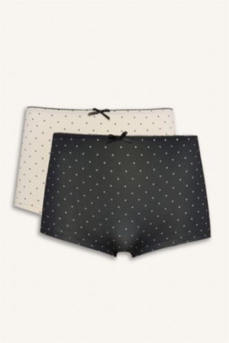 Kadın Siyah Micro 2'li Boxer