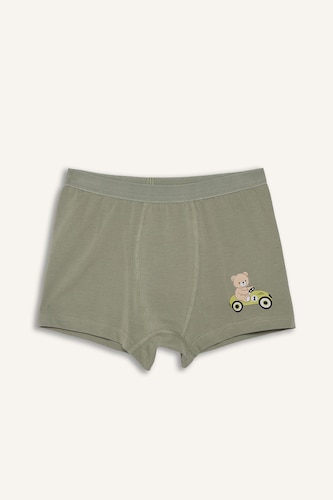 Boy Bear Print Cotton 3 Piece Boxers