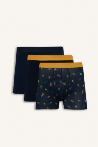 Мужчины Синий Набор боксеров Regular Fit с фруктовым узором 3 шт