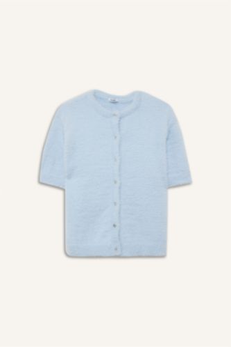 Regular Fit Bisiklet Yaka Triko Hırka