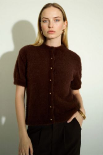 Regular Fit Crew Neck Knitwear Cardigan