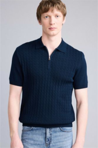 MAN NAVY Man Short Sleeve Polo T-Shirt