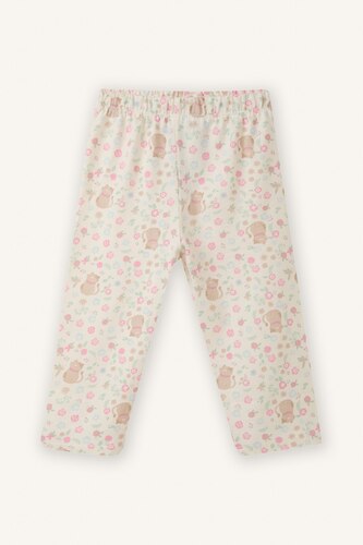 Baby Girl 100% Cotton Patterned 2 Piece Pyjamas Set