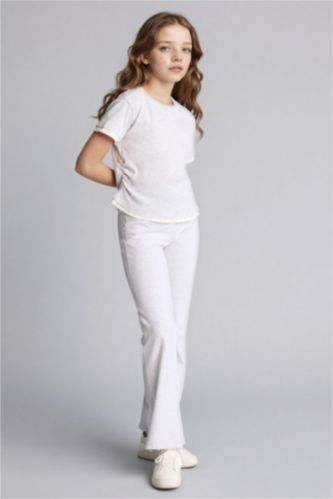 Girls & Teens Light Grey Melange Girl Flare Standart Leggings