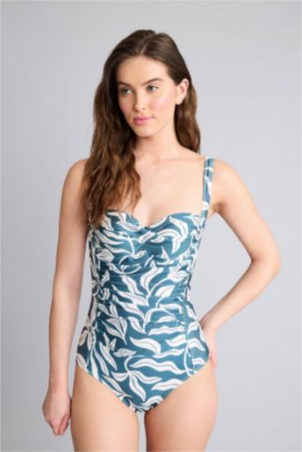 Әйелдерге Қою жасыл Regular Fit суға шомылу киімі