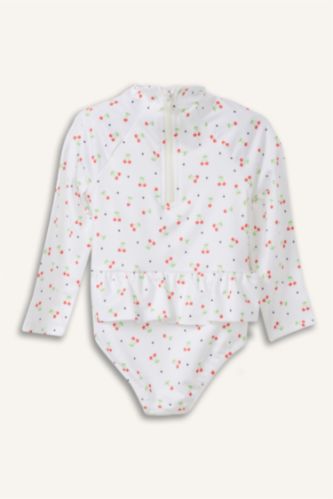 BABY GIRL Ecru Baby Girl Floral Swimsuit