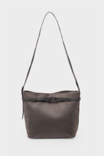 Kadın Gri Kadın Süet El Çantası