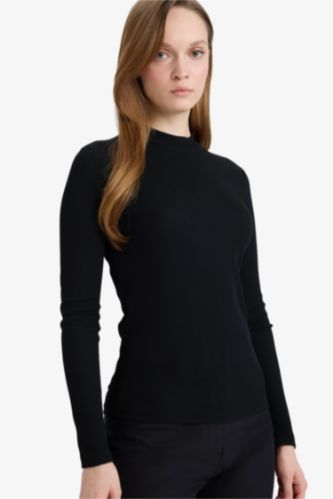 Slim Fit Dar Kesim Uzun Kollu Tunik