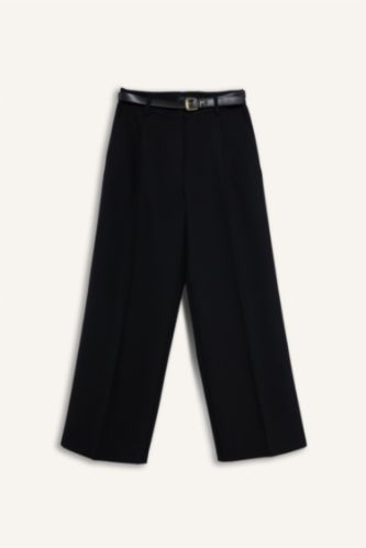 Straight Fit Yüksek Bel Düz Paça Pantolon