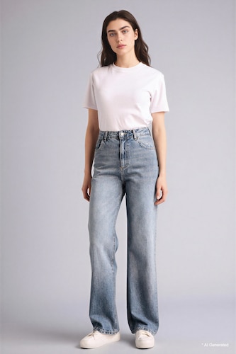 90's Wide Leg Yüksek Bel Jean