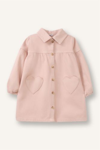 BABY GIRL Light Rose Baby Girl Long Sleeve Cotton Dress