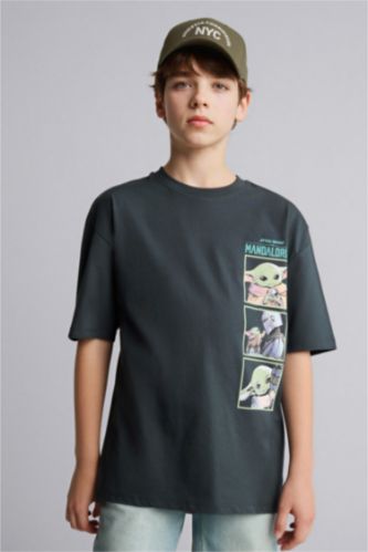 Мальчики и подростки Антрацит Футболка Star Wars оверсайз с круглым вырезом и коротким рукавом для мальчиков