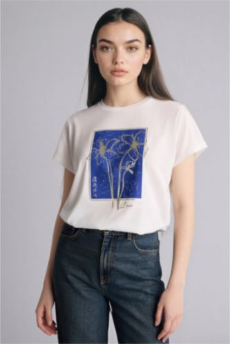 WOMAN Ecru Woman Short Sleeve T-Shirt