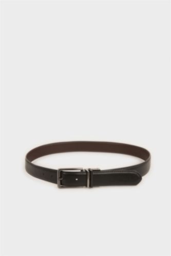MAN MIXED Man Oval Buckle Faux Leather