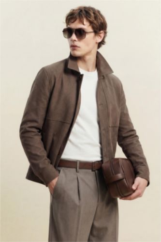 Erkek Taba Erkek Dikdörtgen Toka Suni Deri Günlük Kemer