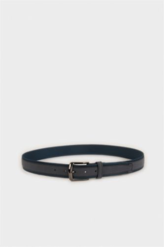 Man NAVY Man Rectangle Clasp Faux Leather