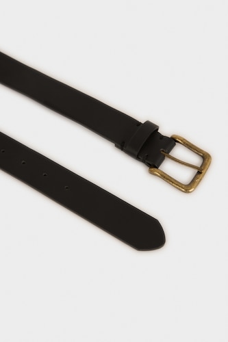 Boy Rectangular Buckle Faux Leather Casual Belt