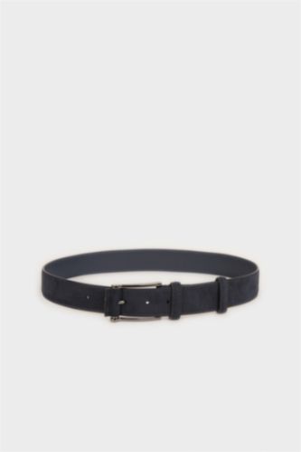 MAN NAVY Man Rectangle Clasp Faux Leather