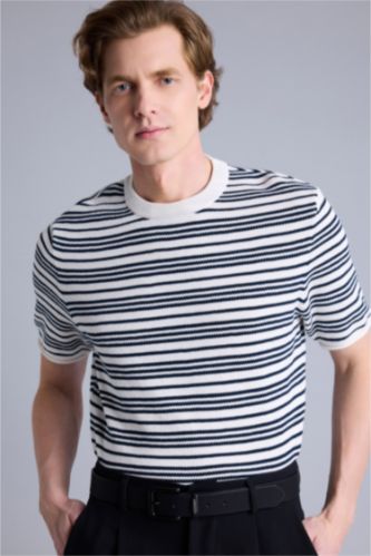 MAN Ecru Standard Fit Short Sleeve T-Shirt