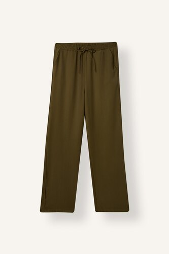 Straight Fit Wide Leg Trousers