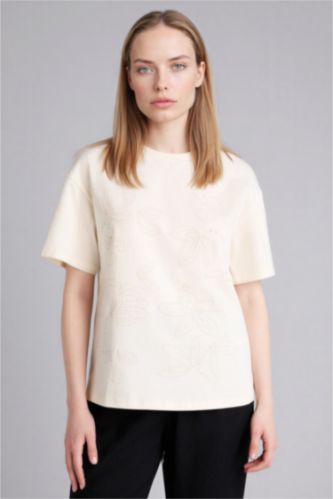 نساء بيج فاتح Woman Short Sleeve T-Shirt