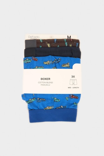 Regular Fit Printed 3 Piece Boxers