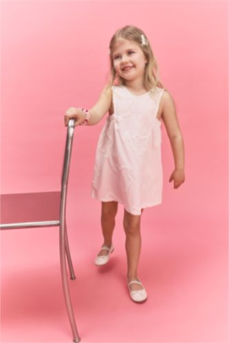 Baby Girls White Strappy Woven Dress